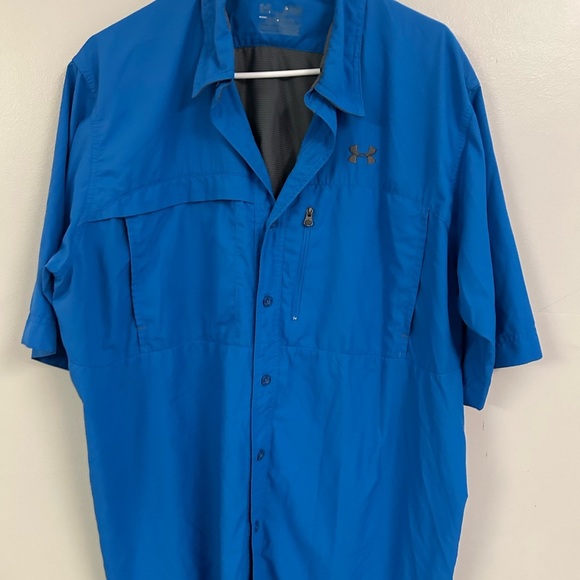 Under Armour Blue Button-Up Shirt - Picture 1 of 7